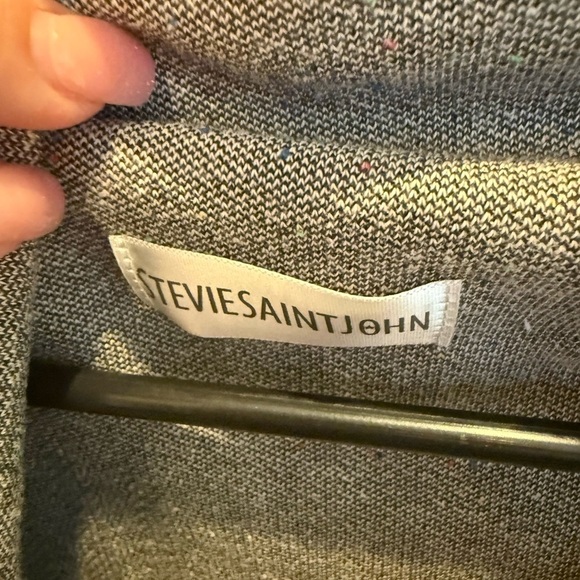 St. John Brown Gray Women's Cape Sweater Button Detail One Size - Picture 3 of 3